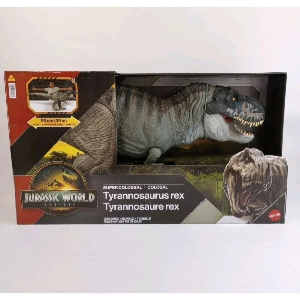 Mattel Jurassic World Rebirth Super Colossal Tyrannosaurus Rex 3ft‎ Dinosaur Toy